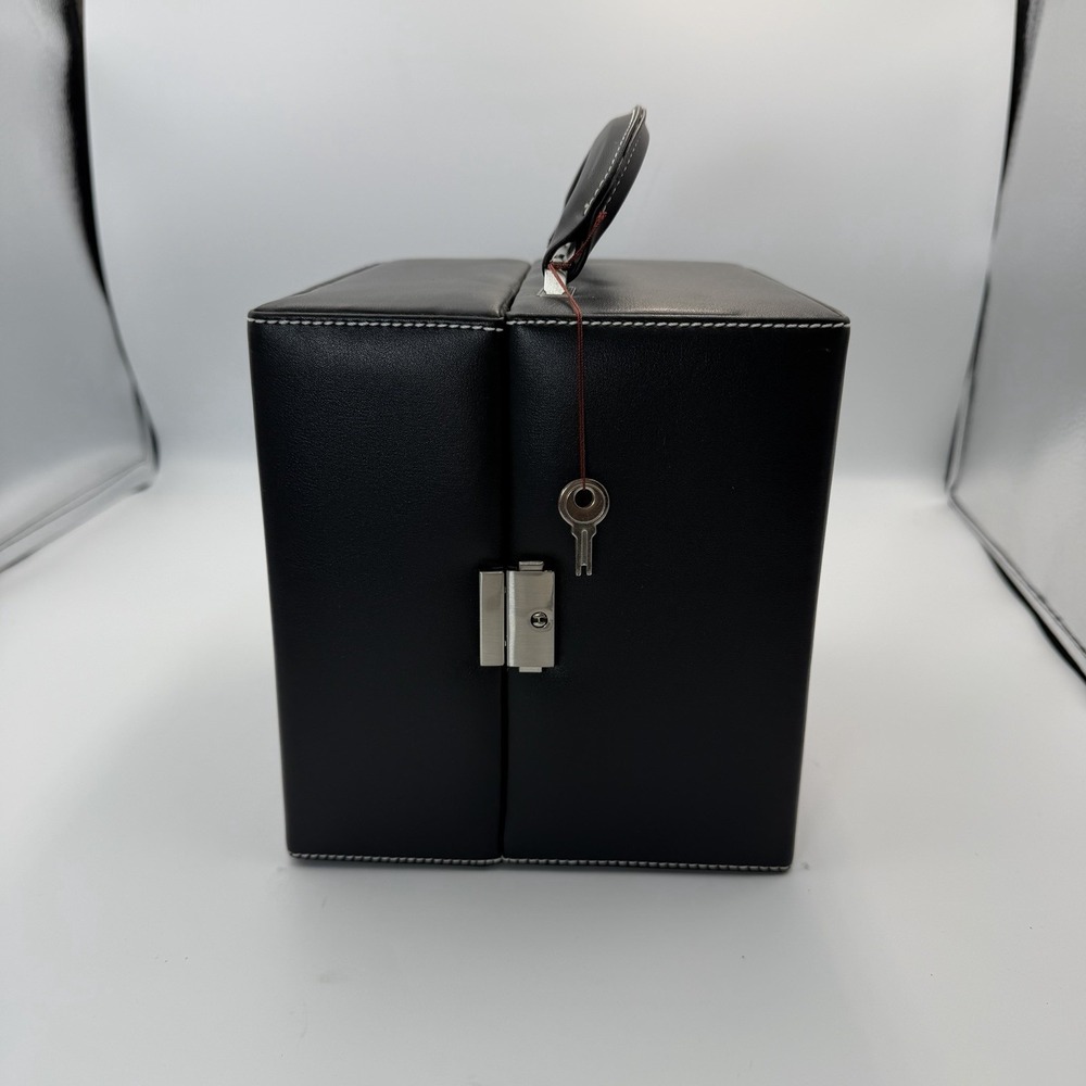 His & Hers Stainless Steel Martini Bar Glass Set with Hard Carry Case